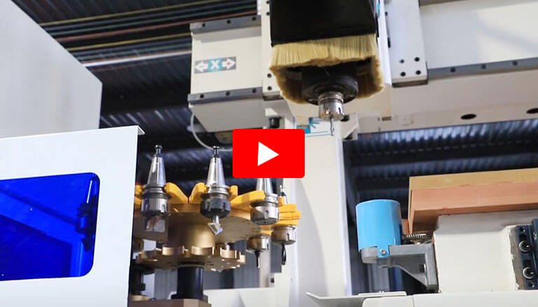 4 Axis Spindle Rotate ±90°Swing High Z Axis 450mm CNC Router ATC CNC Milling Machine for Mold Furniture Form Aluminum Processing